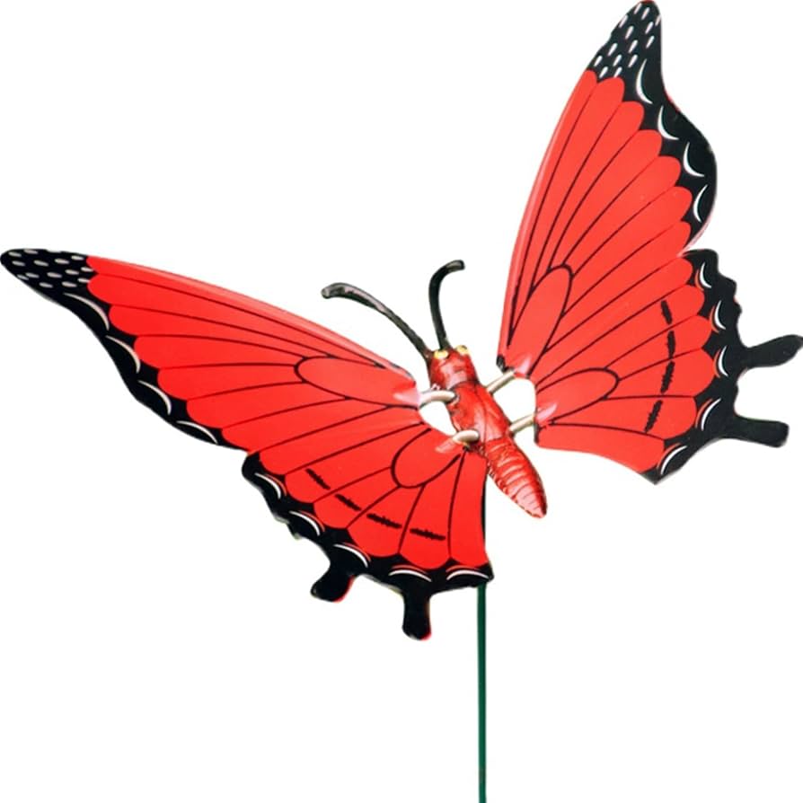 Amazon.co.jp: 置物 ガーデニングメント 多彩蝶々 金属製 PVC 撥水